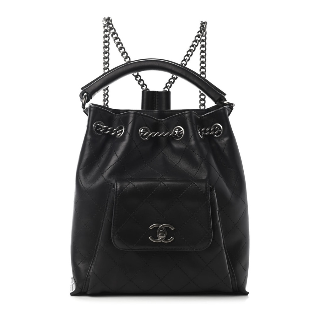 Chanel Calfskin Drawstring Backpack